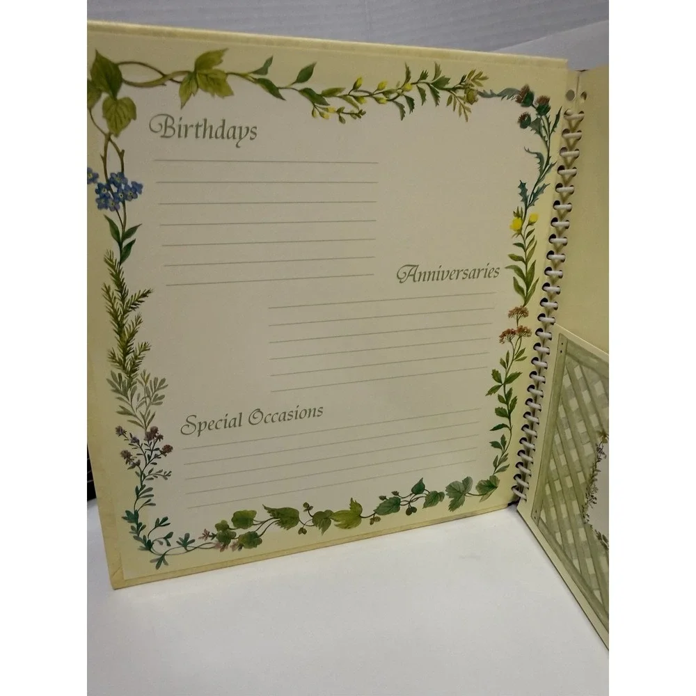 Spiral Bound Greeting Card Organizer With‎ Pockets With Address Book & Cards
